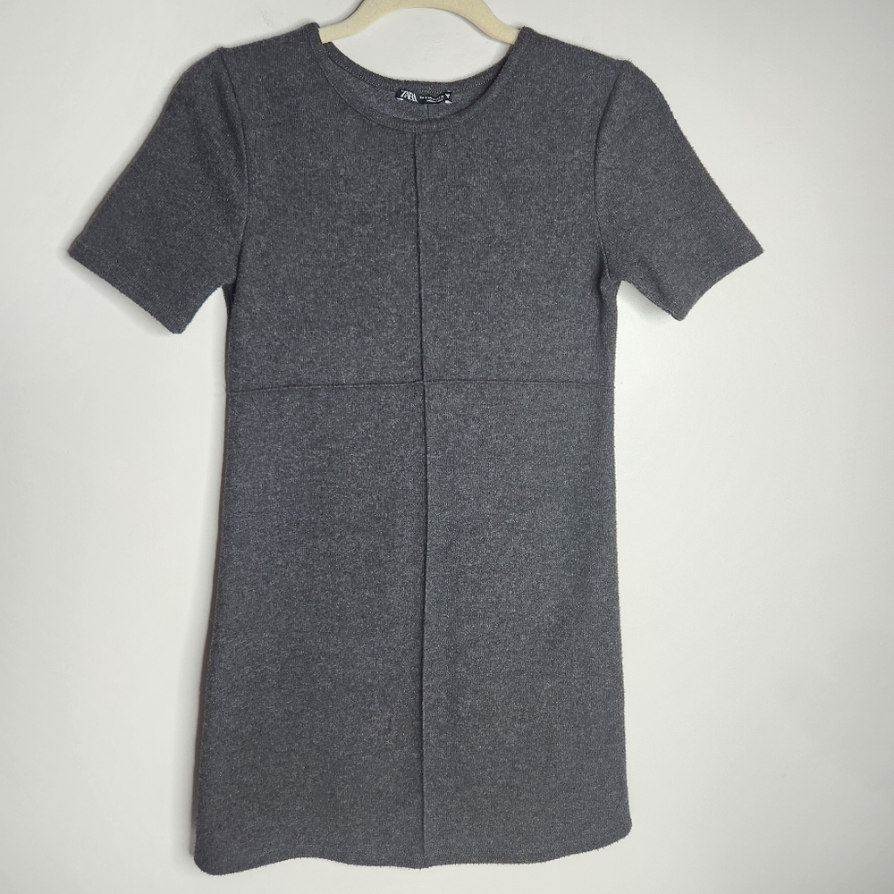 Zara Gray Short Sleeve Dress